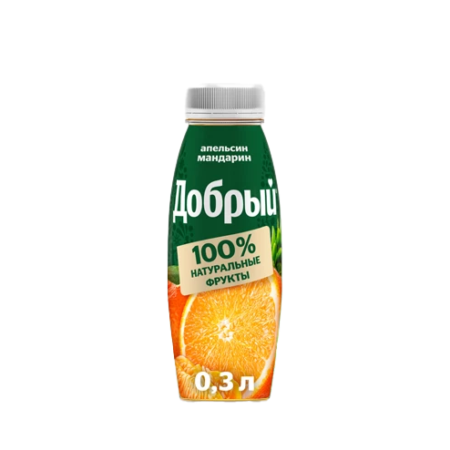 Сок Добрый Апельсин, мандарин 0,3 л
